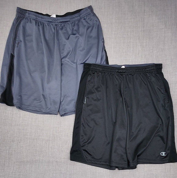 Champion Other - Champion Powertrain Vapor Shorts Mens Large Black & Grey Polyester Pockets 2XL